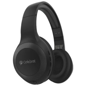 Celebrat Wireless Bluetooth Headphone with Mic Black